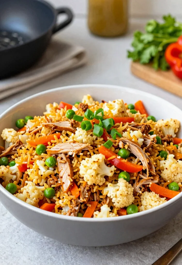 10 Turkey Keto Recipes for Light High-Protein Eating - 5. Turkey Cauliflower Fried Rice