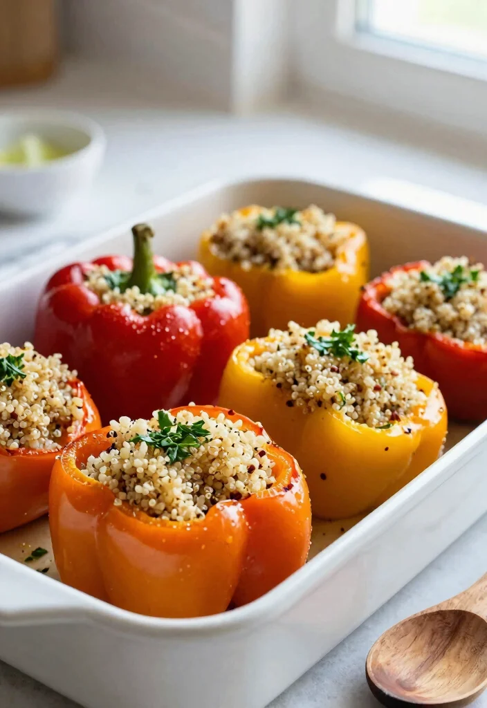 10 Vegan Bell Pepper Recipes for Fresh Flavorful Plates - 1. Quinoa-Stuffed Bell Peppers