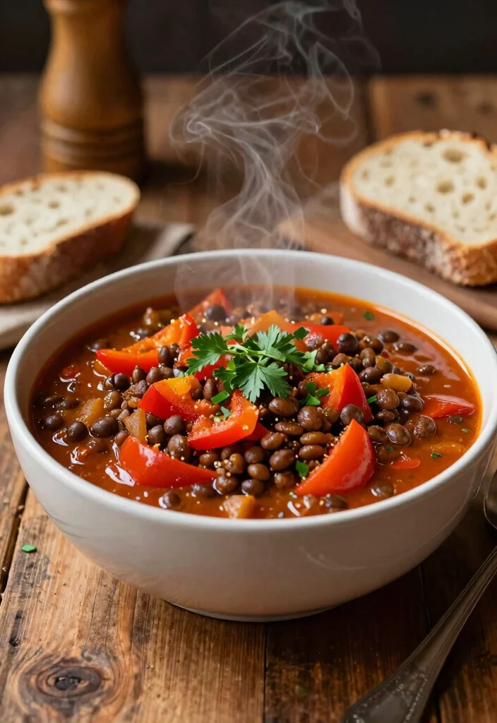 10 Vegan Bell Pepper Recipes for Fresh Flavorful Plates - 10. Bell Pepper and Lentil Stew