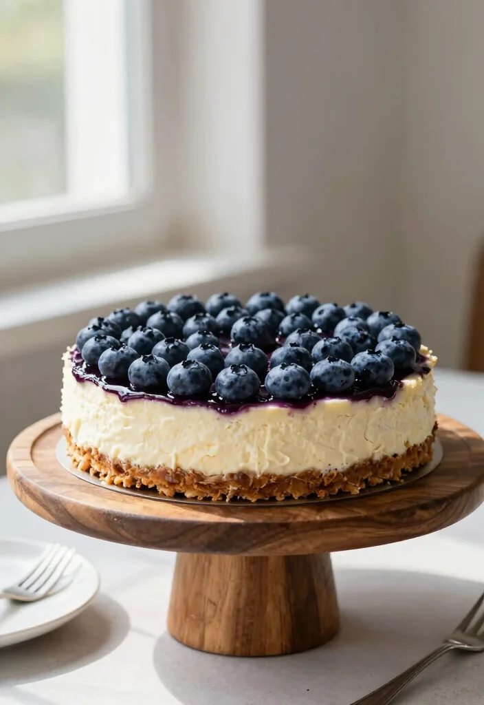 10 Vegan Blueberry Recipes for Fresh Sweet Plant-Based Treats - 2. Vegan Blueberry Cheesecake