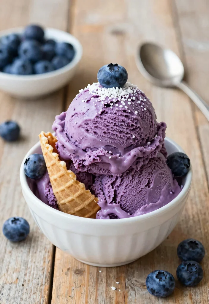 10 Vegan Blueberry Recipes for Fresh Sweet Plant-Based Treats - 7. Vegan Blueberry Ice Cream