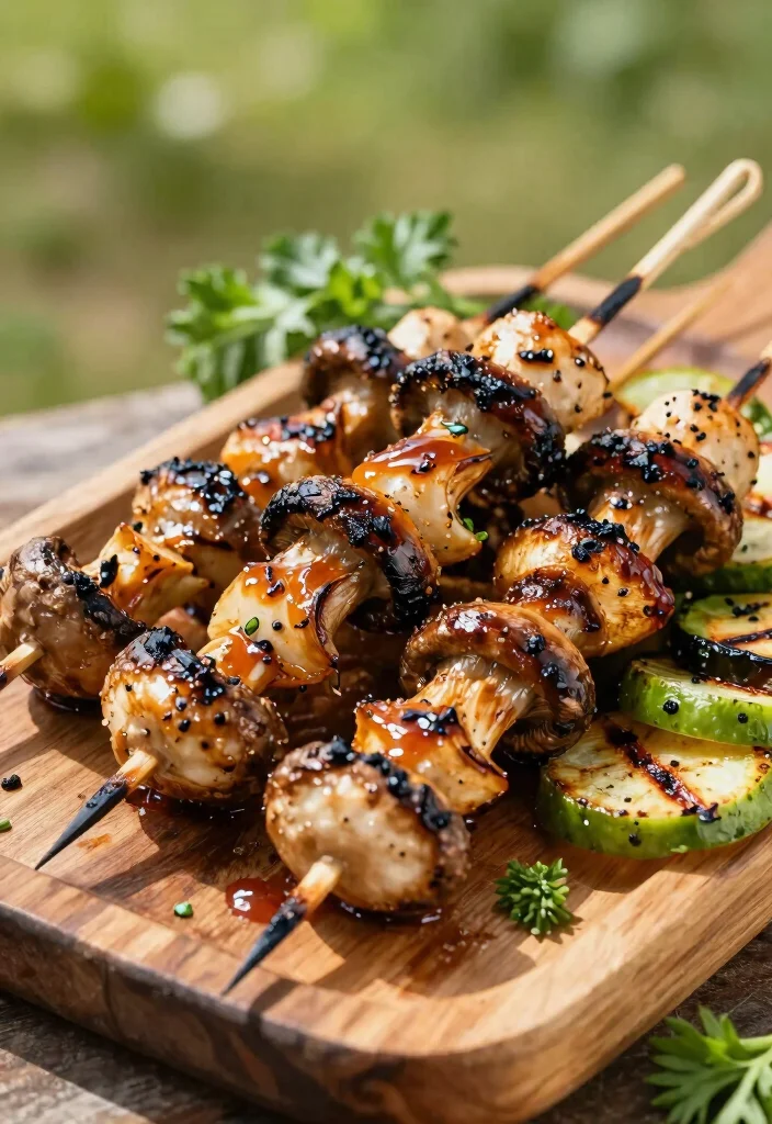 10 Vegan Oyster Mushroom Recipes for Simple Meaty Plant Dishes - 4. Grilled Oyster Mushroom Skewers