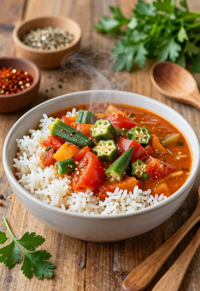 10 Vegetarian Cajun Recipes for Bold Flavorful Plant-Based Meals - 1. Spicy Cajun Vegetable Gumbo