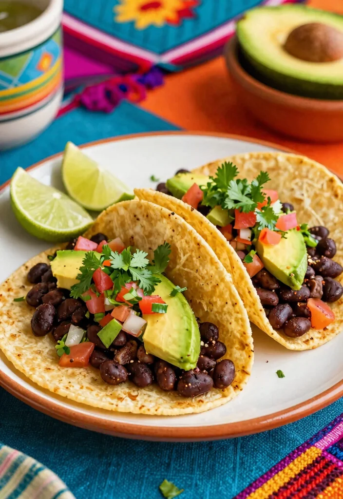 10 Vegetarian Cajun Recipes for Bold Flavorful Plant-Based Meals - 6. Cajun Black Bean Tacos