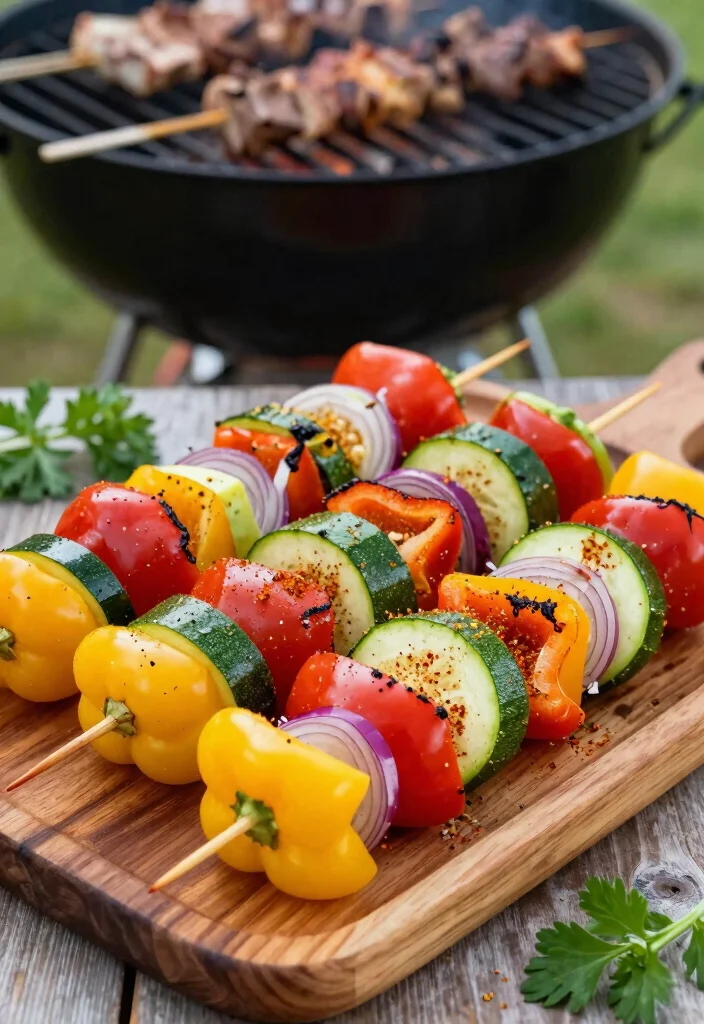 10 Vegetarian Cajun Recipes for Bold Flavorful Plant-Based Meals - 8. Cajun Roasted Vegetable Skewers