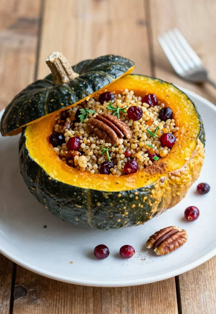 10 Vegetarian Dinner Party Recipes for Easy Elegant Meals - 1. Stuffed Acorn Squash with Quinoa and Cranberries