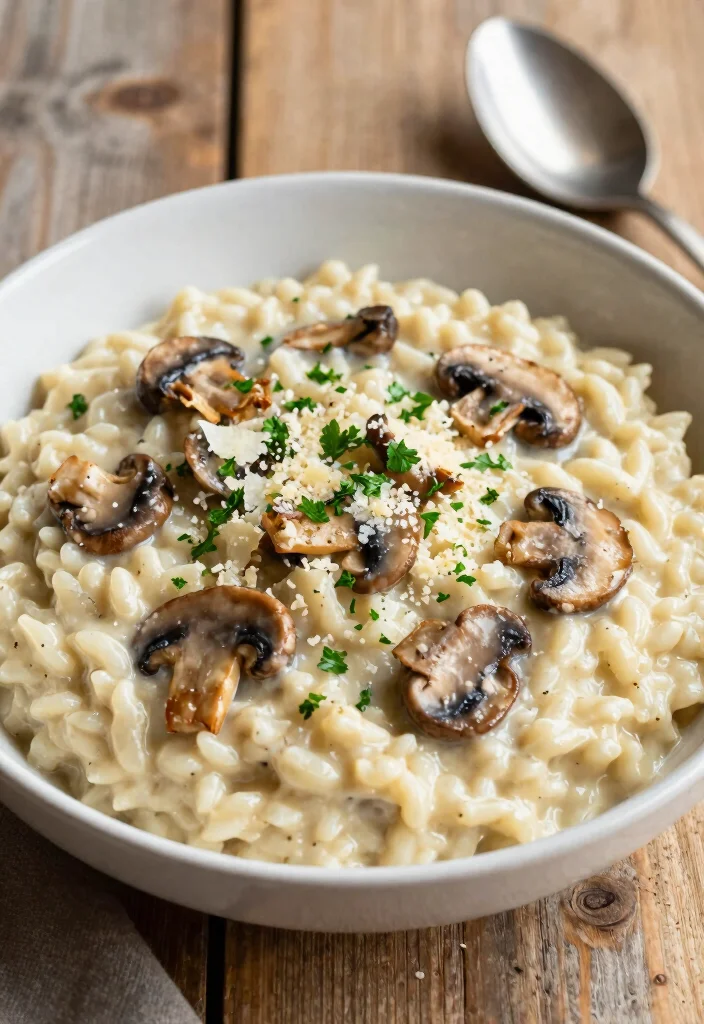 10 Vegetarian Dinner Party Recipes for Easy Elegant Meals - 2. Creamy Mushroom Risotto