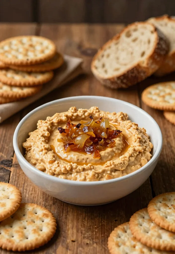 10 Vegetarian Dip Recipes for Simple Crowd-Friendly Snacks - 8. Caramelized Onion and Garlic Dip