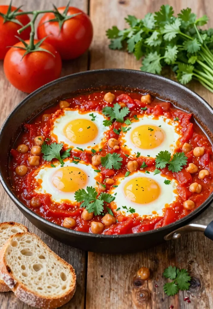 10 Vegetarian Egg Recipes for Easy Protein-Packed Meals - 2. Spicy Shakshuka with Chickpeas