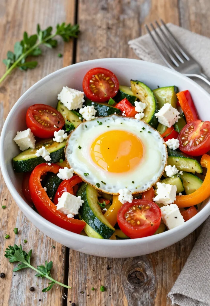 10 Vegetarian Egg Recipes for Easy Protein-Packed Meals - 4. Mediterranean Vegetable and Egg Bowl