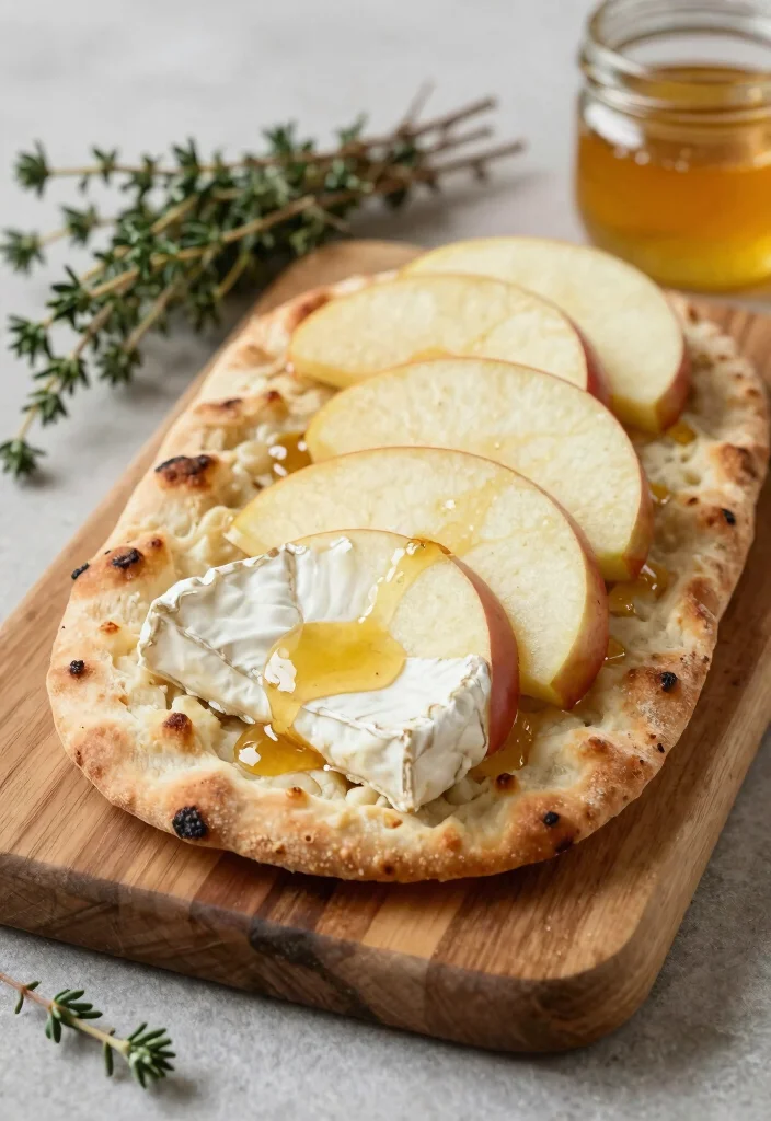 10 Vegetarian Flatbread Recipes for Easy Fresh Weeknight Plates - 9. Apple and Brie Flatbread