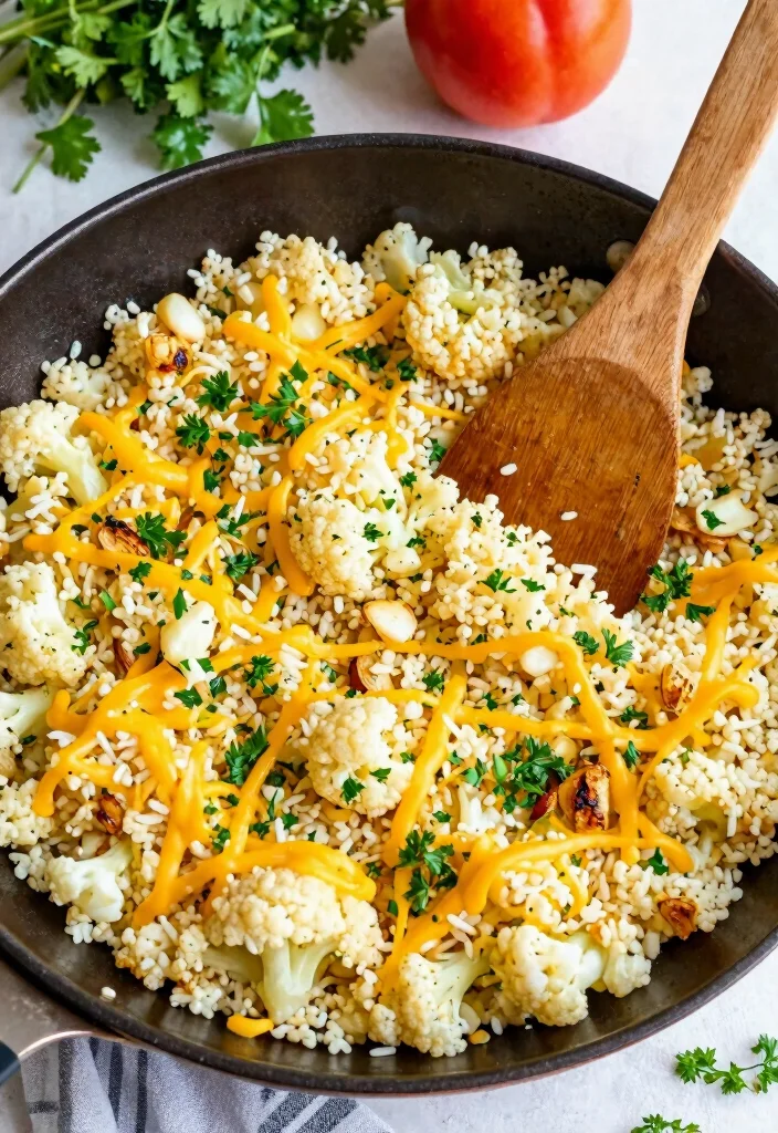 12 Affordable Keto Recipes for Cheap Easy Low-Carb Eating - 1. Cheesy Cauliflower Rice