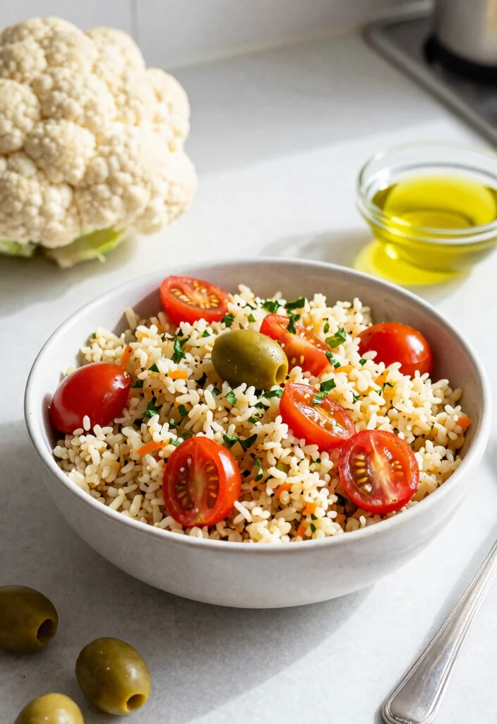 12 Easy Rice Dinner Recipes for Simple Budget-Friendly Nights - 6. Mediterranean Cauliflower Rice