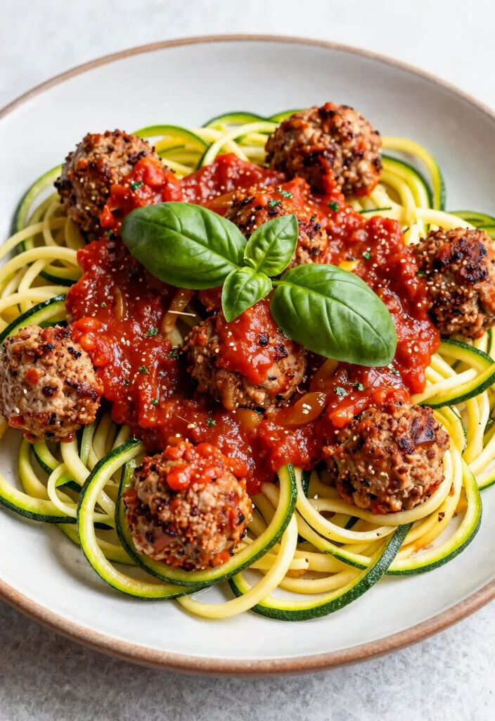 12 Fat-Loss Dinner Recipes for Light High-Protein Weeknights - 4. Zucchini Noodles with Turkey Meatballs