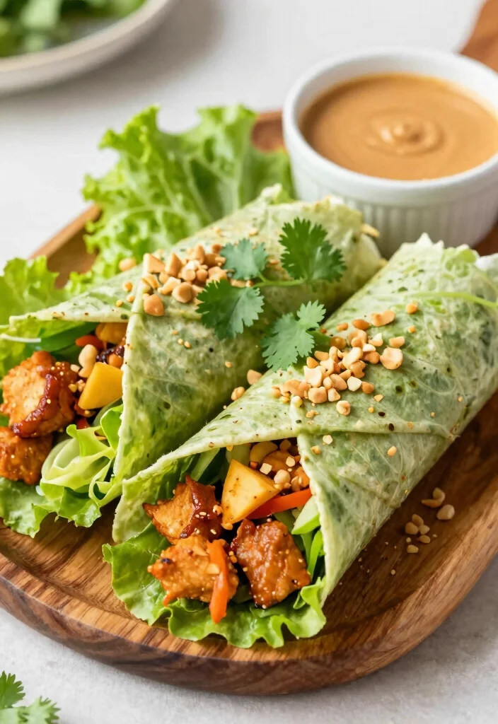 12 Fat-Loss Dinner Recipes for Light High-Protein Weeknights - 8. Thai Peanut Chicken Wraps