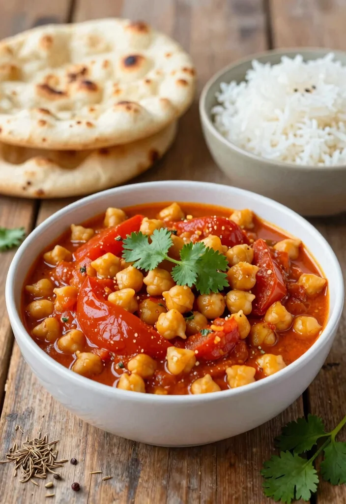 12 Healthy Indian Vegetarian Recipes for Light Flavorful Meals - 1. Spicy Chickpea Curry