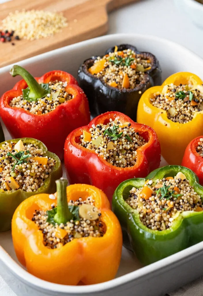 12 Healthy Indian Vegetarian Recipes for Light Flavorful Meals - 10. Stuffed Bell Peppers