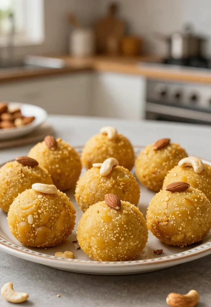 12 Indian Vegetarian Breakfast Recipes for Simple Flavorful Mornings - 7. Rawa Ladoo