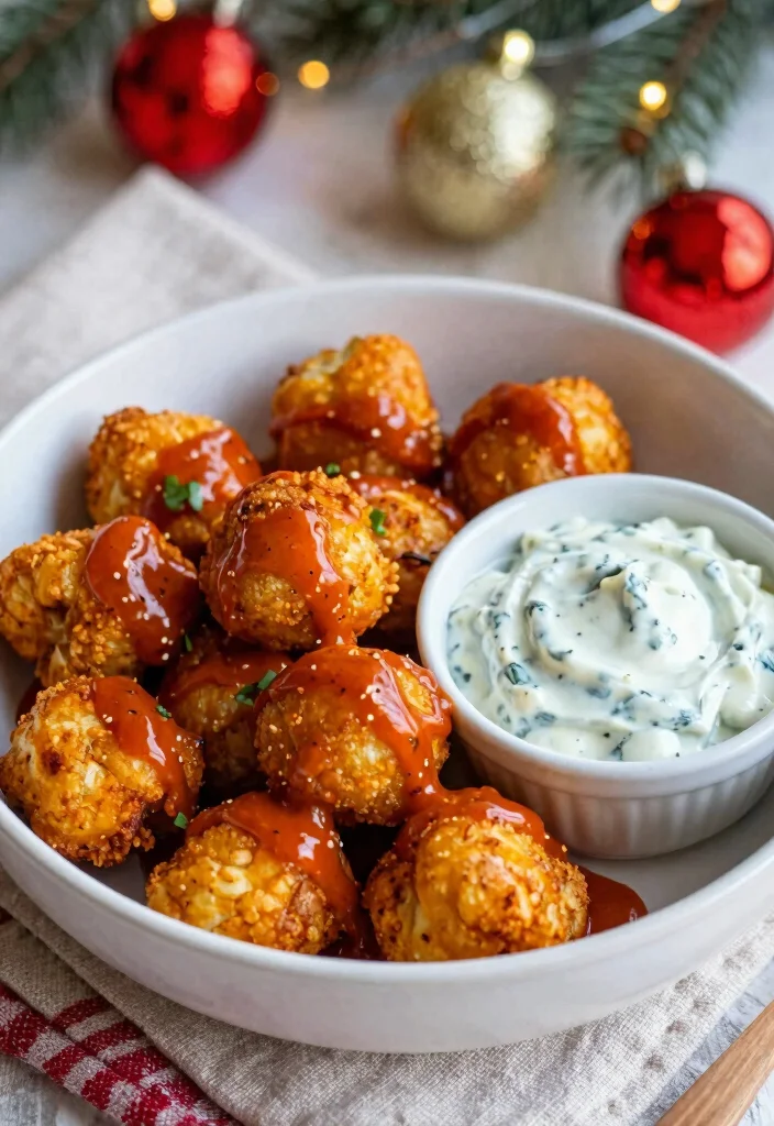 12 Keto Appetizer Recipes for Easy Party-Ready Low-Carb Bites - 10. Buffalo Cauliflower Bites