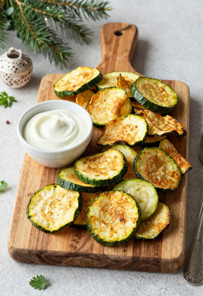 12 Keto Appetizer Recipes for Easy Party-Ready Low-Carb Bites - 7. Zucchini Chips with Dip