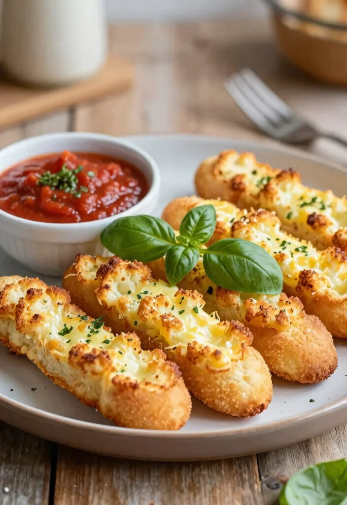 12 Keto Potluck Recipes for Easy Shareable Low-Carb Dishes - 1. Cheesy Cauliflower Breadsticks