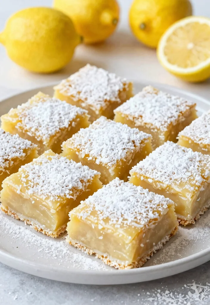 12 Low-Calorie Dessert Recipes for Light Guilt-Free Sweets - 12. Coconut Lemon Bars