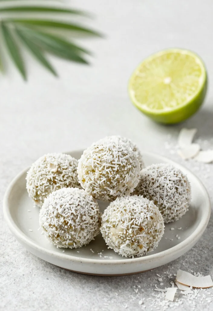 12 Low-Calorie Dessert Recipes for Light Guilt-Free Sweets - 5. Coconut Lime Energy Balls