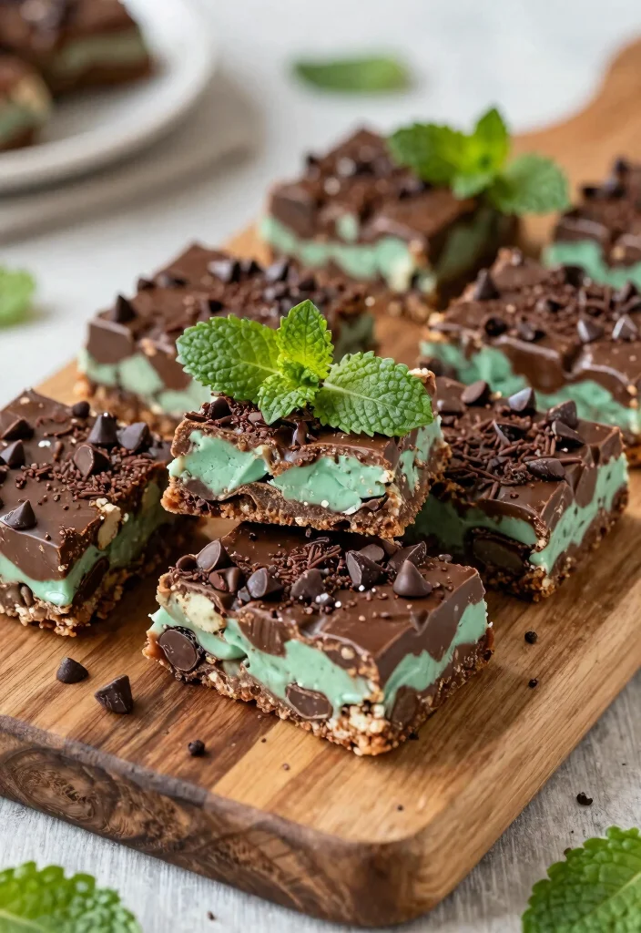12 Low-Calorie Dessert Recipes for Light Guilt-Free Sweets - 9. Mint Chocolate Chip Energy Bars