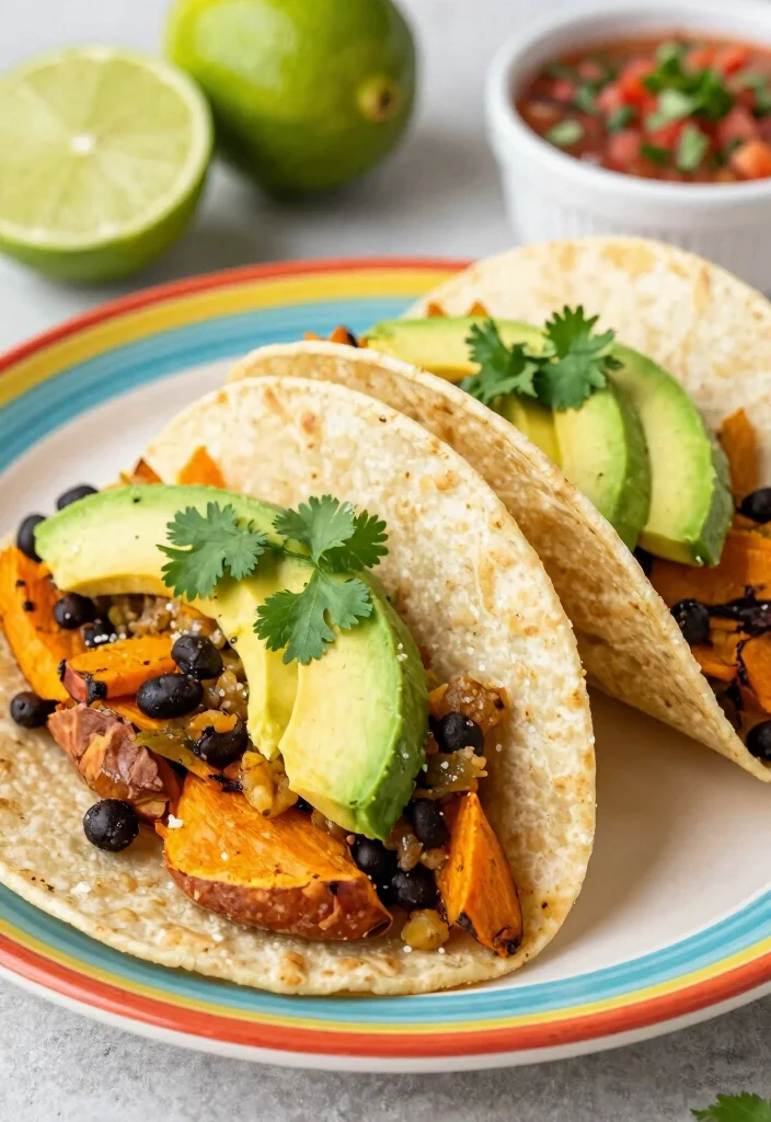 12 Low-Sodium Dinner Recipes for Light Heart-Friendly Meals - 10. Sweet Potato and Black Bean Tacos