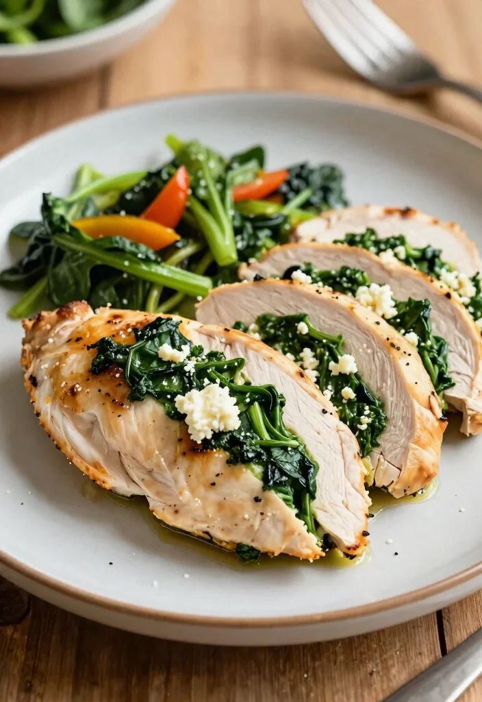 12 Low-Sodium Dinner Recipes for Light Heart-Friendly Meals - 12. Spinach and Feta Stuffed Chicken