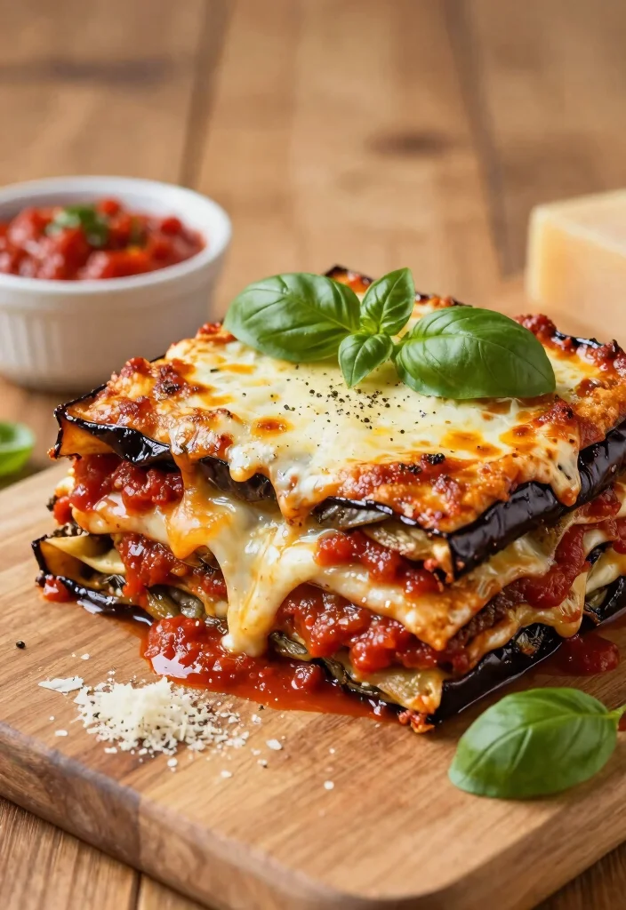 12 Romantic Dinner Recipes for Simple Impressive Evenings - 4. Eggplant Parmesan Stack
