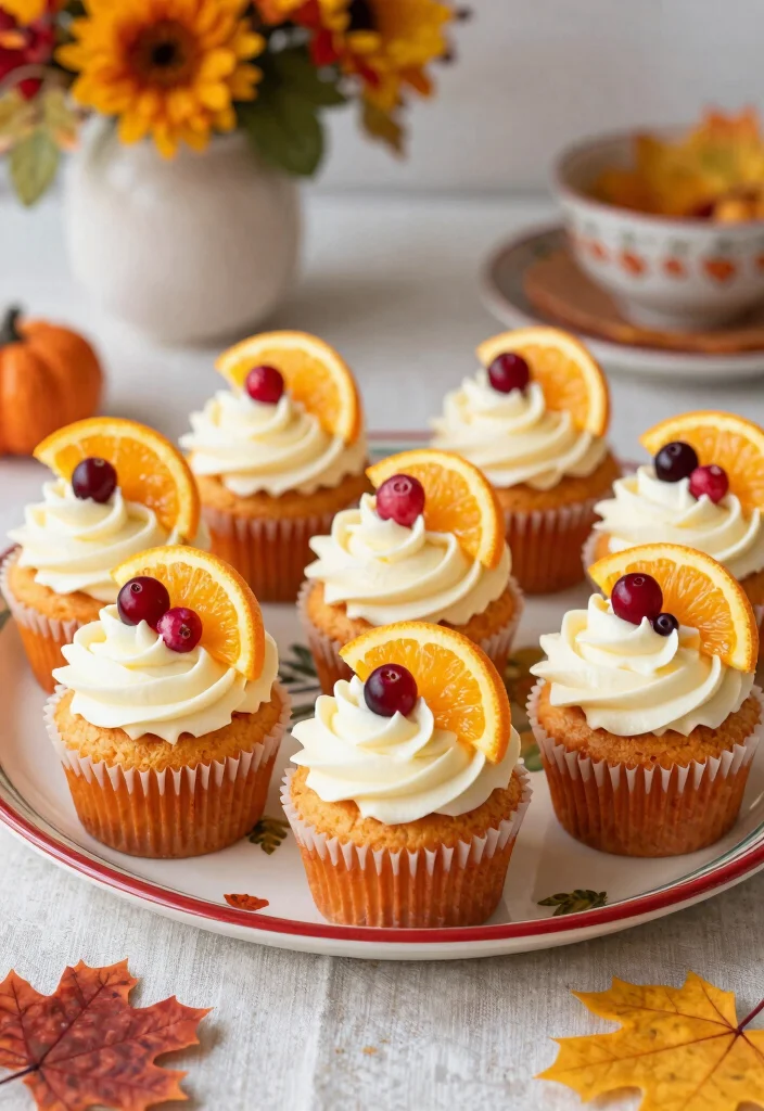 12 Thanksgiving Dessert Recipes for Cozy Classic Holiday Sweets - 12. Cranberry Orange Cupcakes