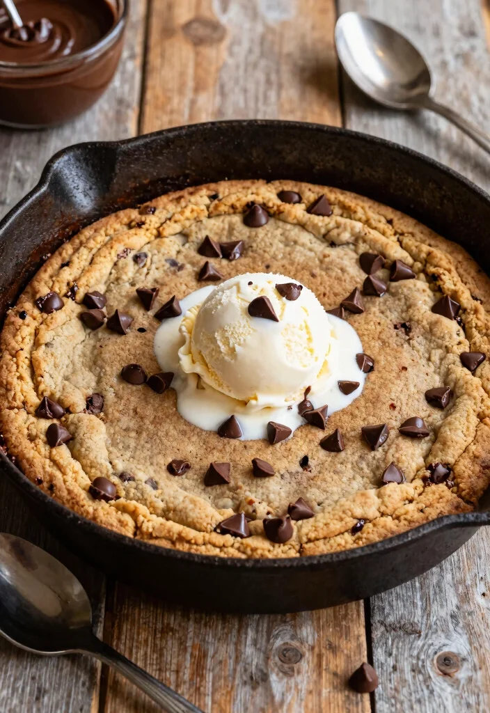 12 Thanksgiving Dessert Recipes for Cozy Classic Holiday Sweets - 8. Chocolate Chip Cookie Skillet