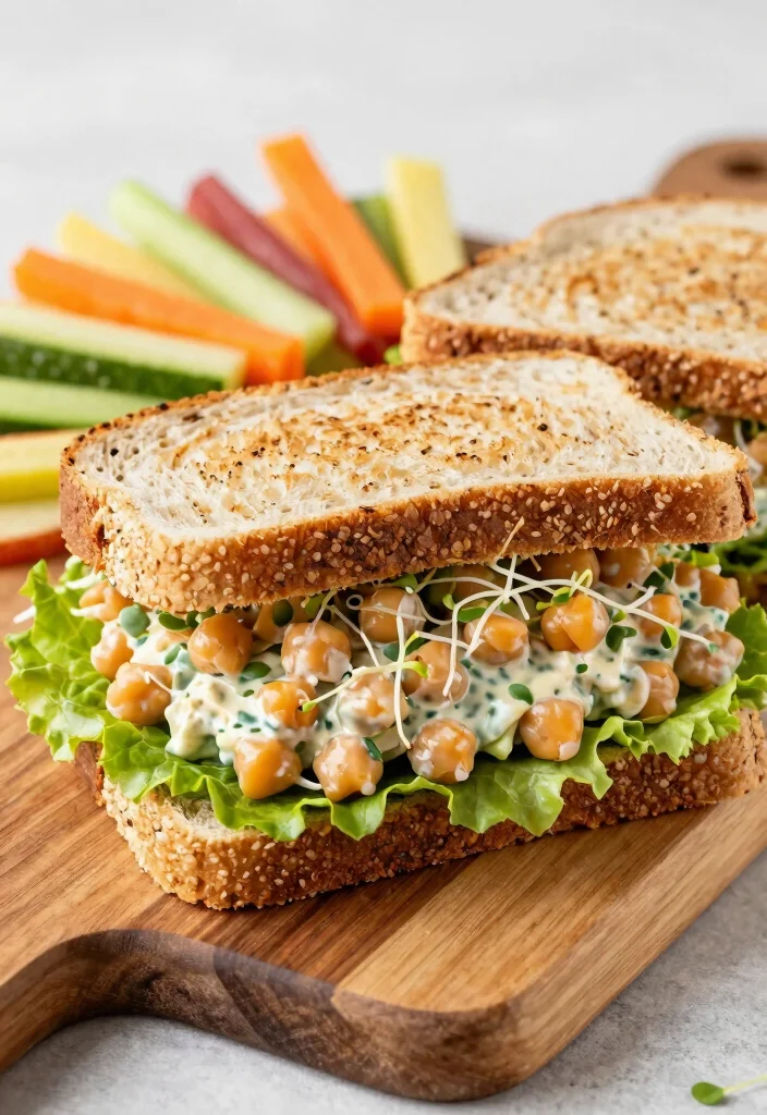 12 Vegetarian Brunch Recipes for Fresh Simple Midday Plates - 10. Chickpea Salad Sandwich