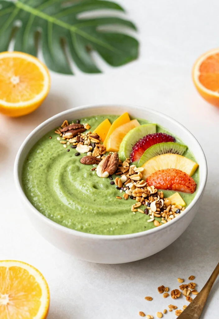 12 Vegetarian Brunch Recipes for Fresh Simple Midday Plates - 6. Veggie-Packed Smoothie Bowl