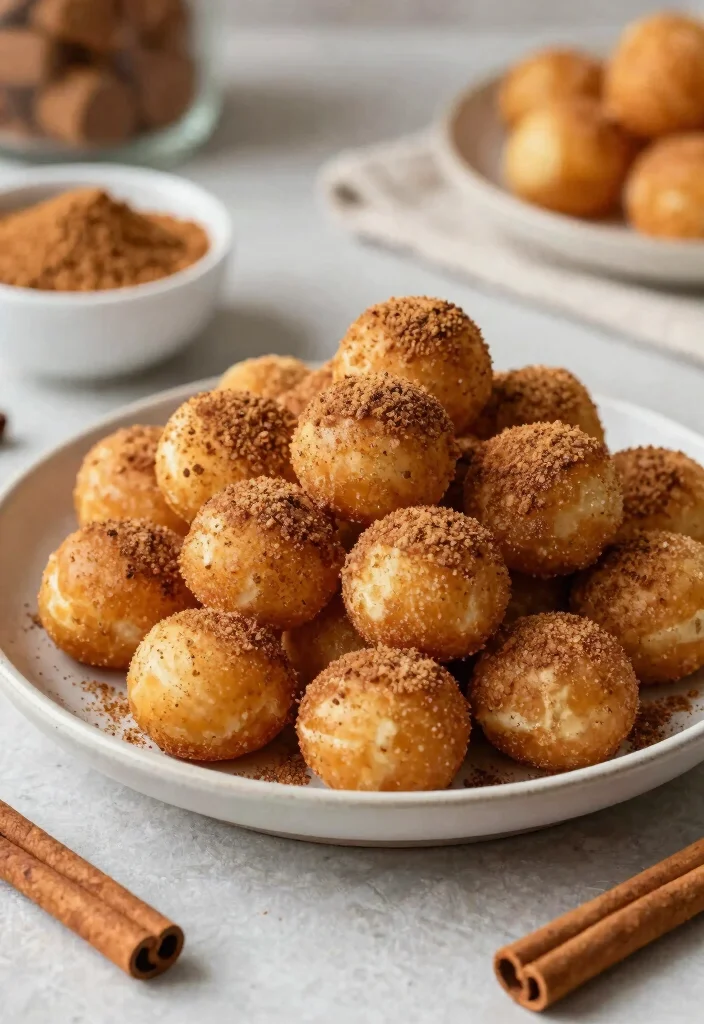 14 Homemade Dessert Recipes for Simple Comforting Sweets - 11. Cinnamon Sugar Donut Holes