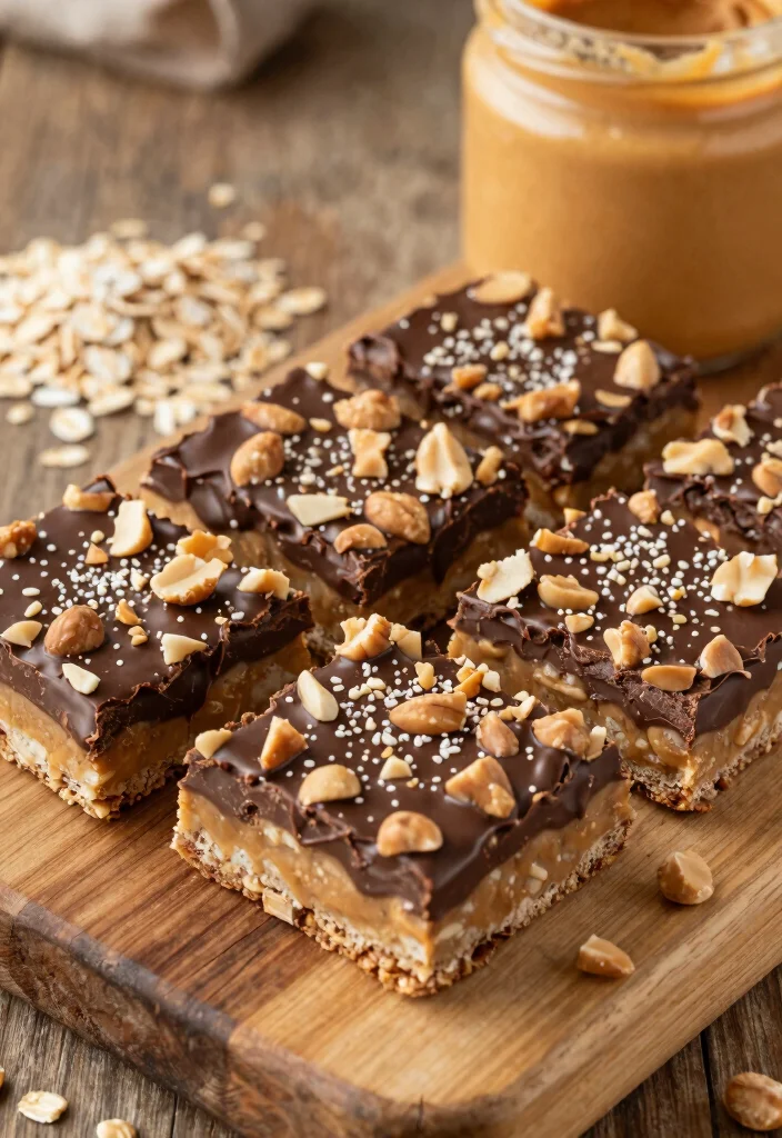 14 Homemade Dessert Recipes for Simple Comforting Sweets - 5. No-Bake Chocolate Peanut Butter Bars