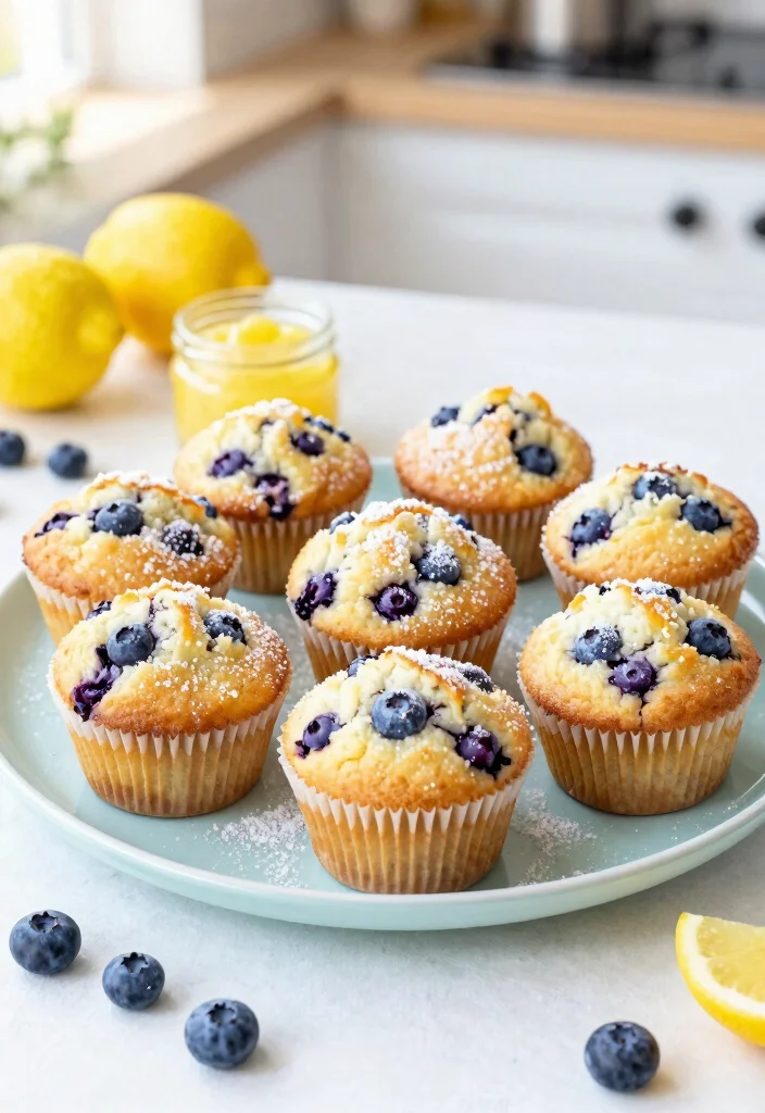 14 Homemade Dessert Recipes for Simple Comforting Sweets - 6. Lemon Blueberry Muffins