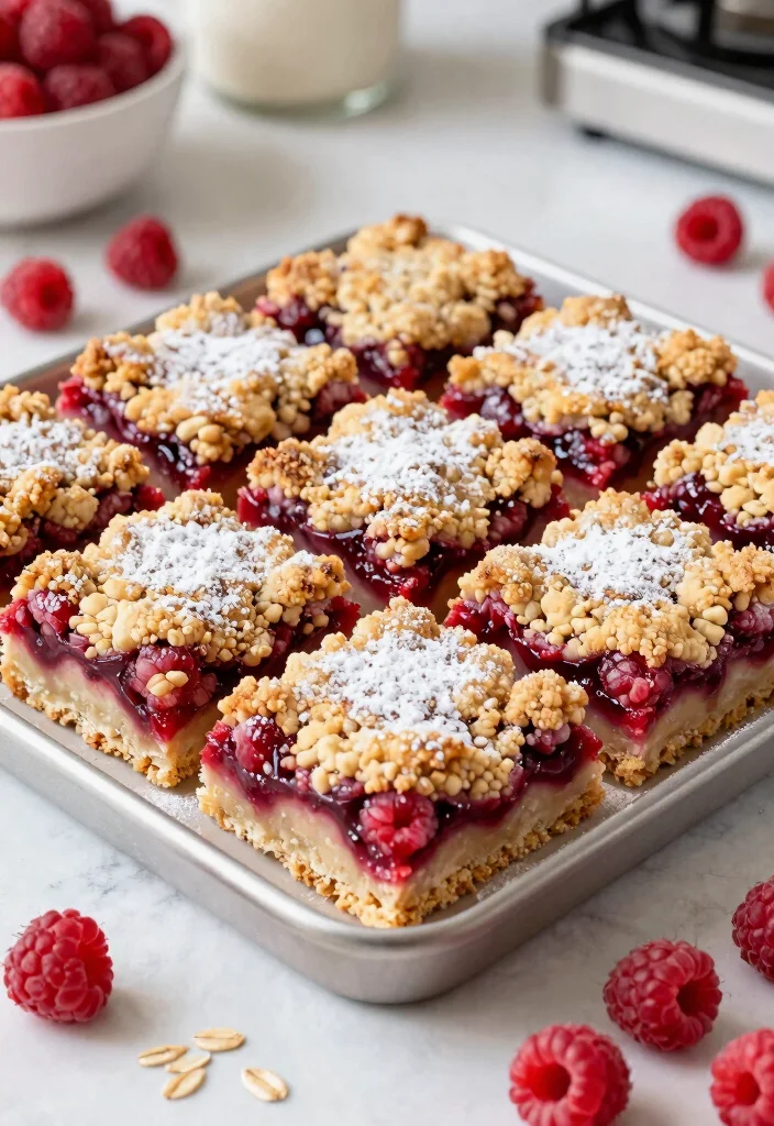 14 Homemade Dessert Recipes for Simple Comforting Sweets - 9. Raspberry Crumble Bars