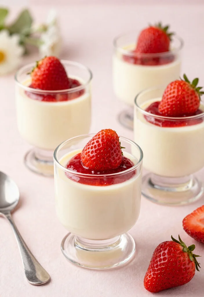 14 Strawberry Dessert Recipes for Fresh Simple Sweet Ideas - 11. Strawberry Panna Cotta