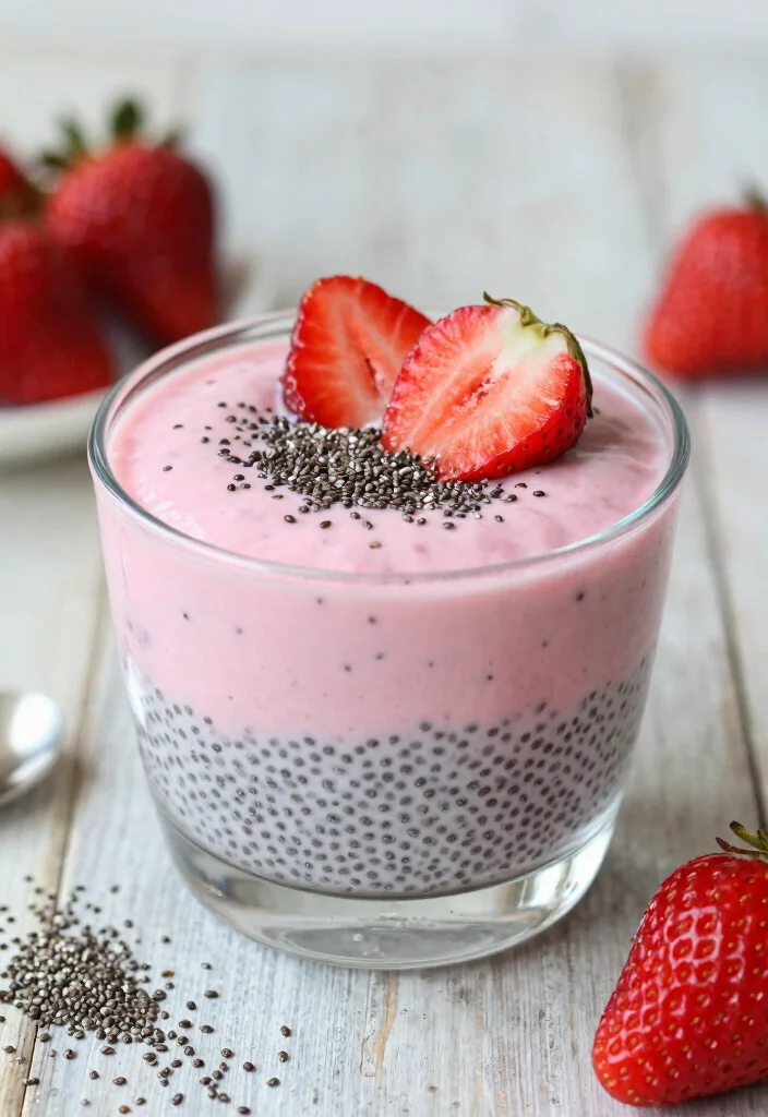 14 Strawberry Dessert Recipes for Fresh Simple Sweet Ideas - 2. Healthy Strawberry Chia Pudding