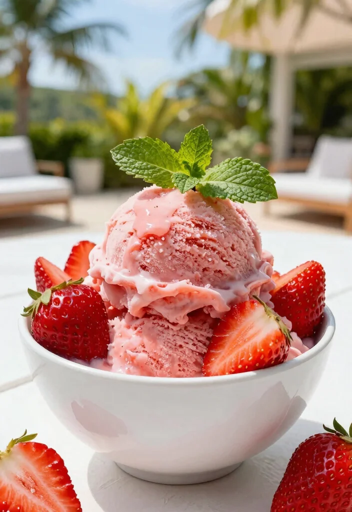 14 Strawberry Dessert Recipes for Fresh Simple Sweet Ideas - 9. Strawberry Coconut Sorbet